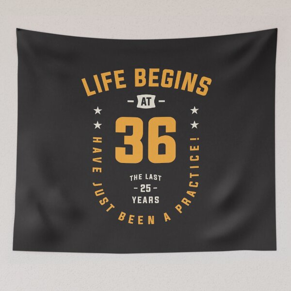 Item preview, Life Begins at 36 - 36th Birthday designed and sold by cidolopez.