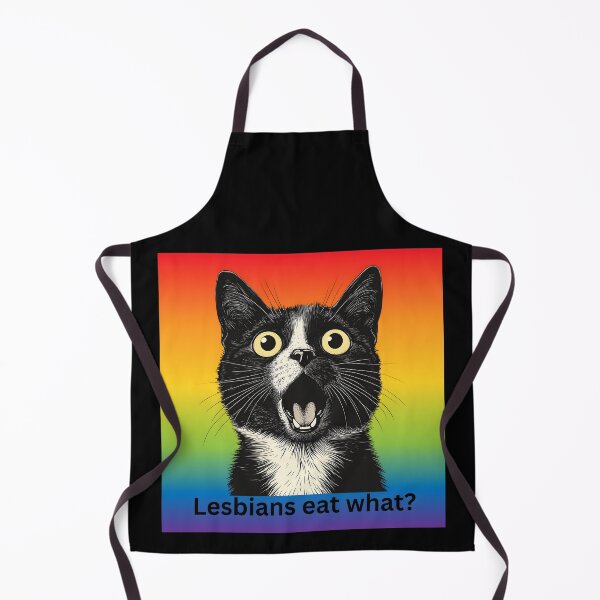 Item preview, Lesbians Eat What?- Lesbian Typography, Rainbow Flag Colors designed and sold by Travelslightly.