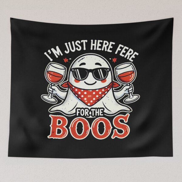 Item preview, I'm Just Here For The Boos Halloween Women Ghost Cute Funny designed and sold by SztylishDesigns.
