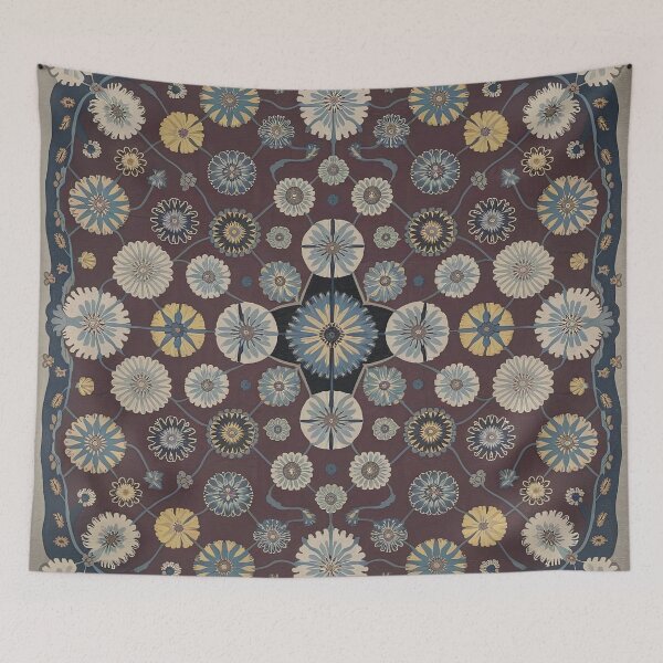 Item preview, Rich Burgundy Floral Pattern with Cream Details designed and sold by Dshoppin.