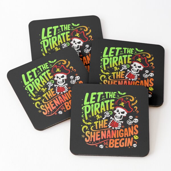 Item preview,  Halloween Skull Let The Pirate Shenanigans Begin designed and sold by box-artshop.