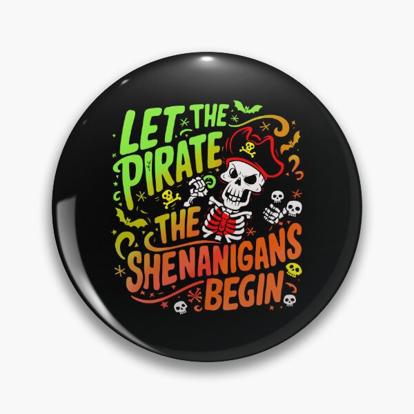 Item preview,  Halloween Skull Let The Pirate Shenanigans Begin designed and sold by box-artshop.