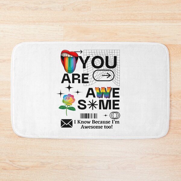 Item preview, You are Awesome - Rainbow (Black) designed and sold by BeeG2024.