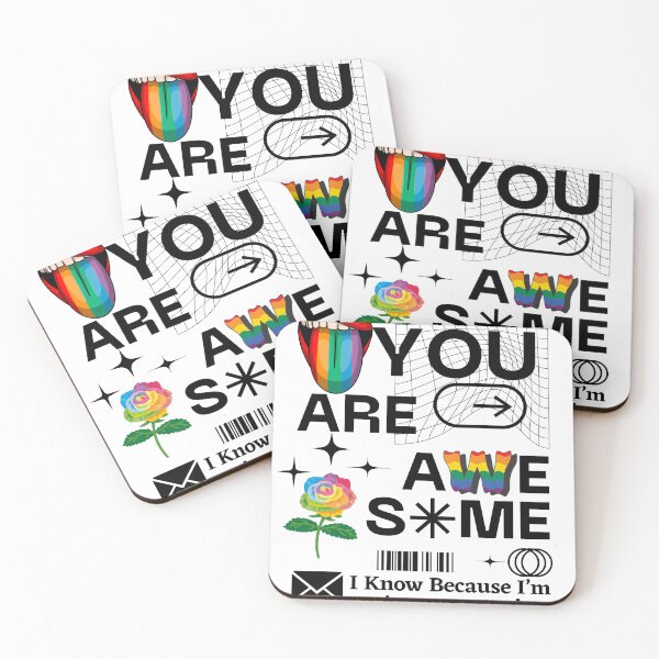 Item preview, You are Awesome - Rainbow (Black) designed and sold by BeeG2024.
