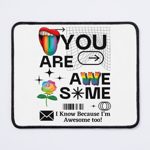 Item preview, You are Awesome - Rainbow (Black) designed and sold by BeeG2024.