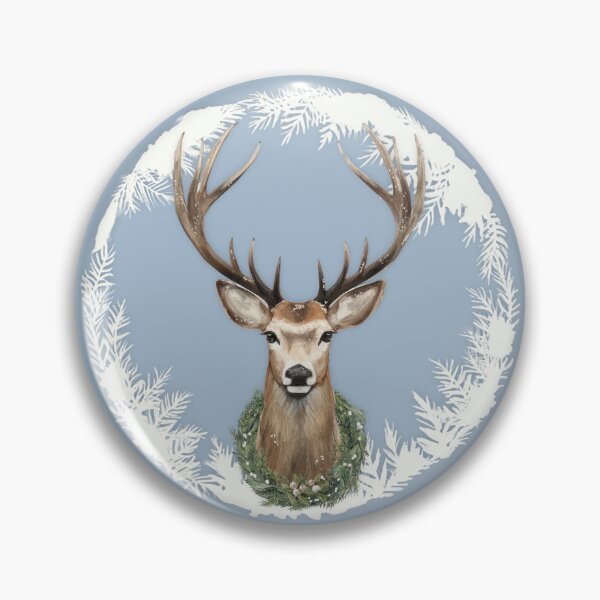 Item preview, BLUE CHRISTMAS STAG by Monika Strigel designed and sold by SunlightStudios.