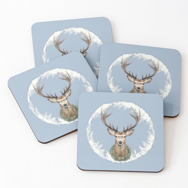 Item preview, BLUE CHRISTMAS STAG by Monika Strigel designed and sold by SunlightStudios.