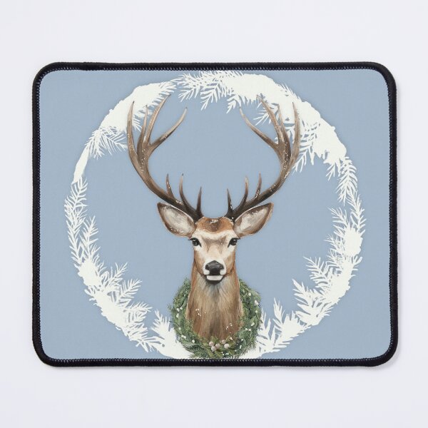 Item preview, BLUE CHRISTMAS STAG by Monika Strigel designed and sold by SunlightStudios.