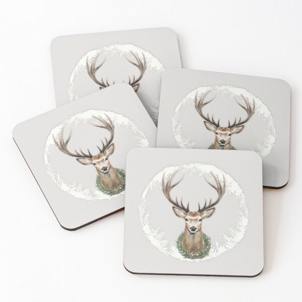 Item preview, BEIGE CHRISTMAS STAG by Monika Strigel designed and sold by SunlightStudios.