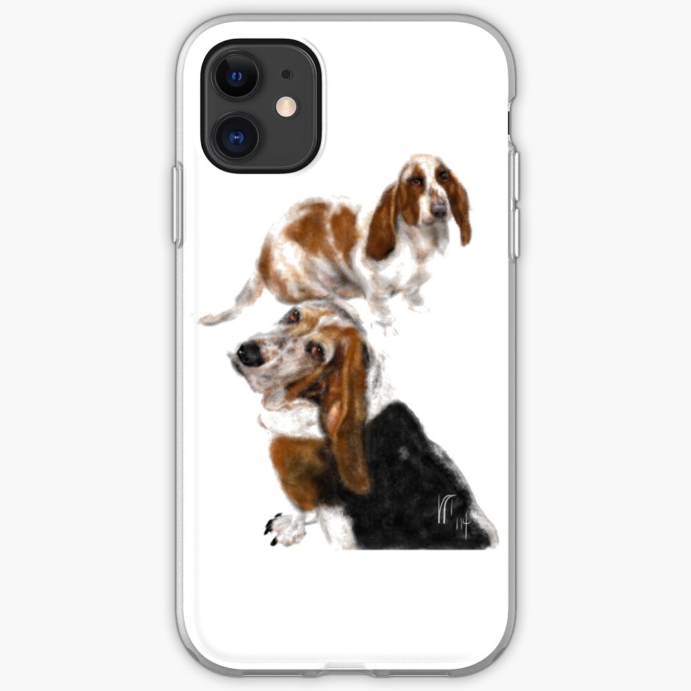 Happy Basset Hound Best Friends iPhone Case & Cover