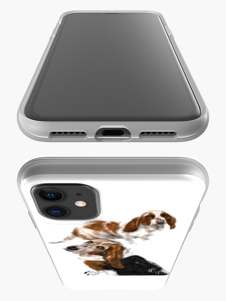 Alternate view of Happy Basset Hound Best Friends iPhone Case & Cover