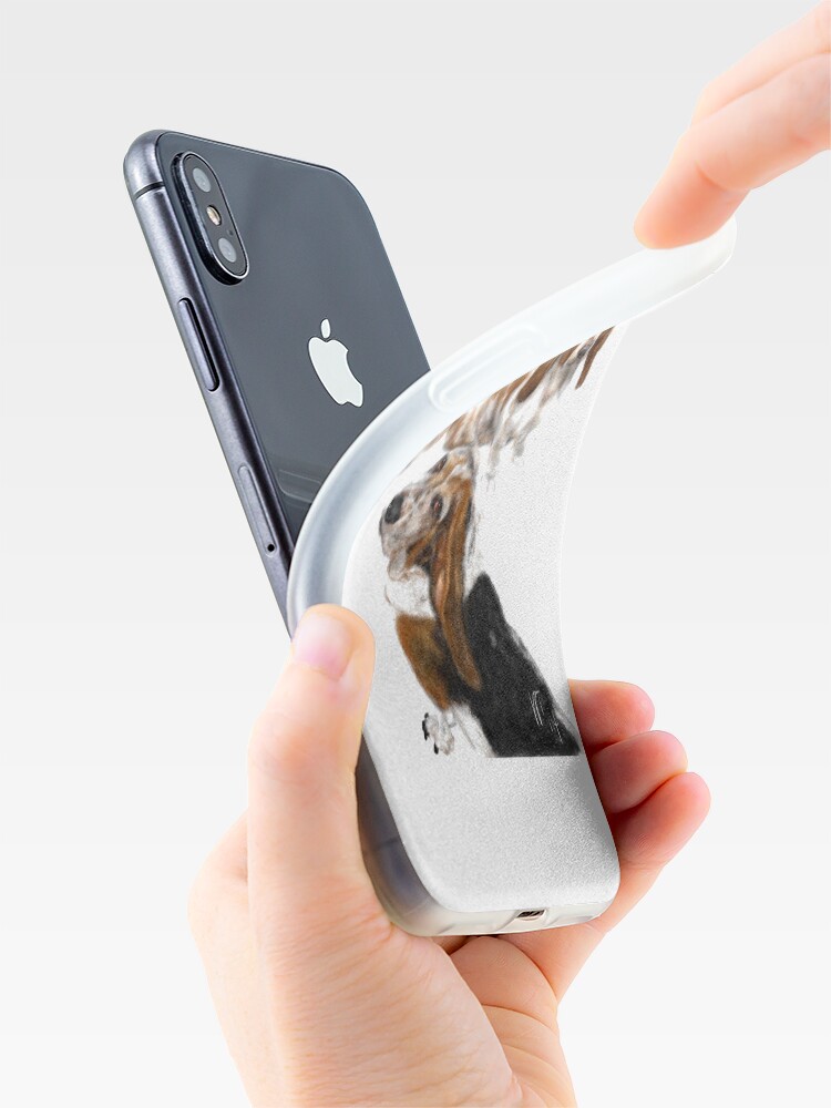 Alternate view of Happy Basset Hound Best Friends iPhone Case & Cover