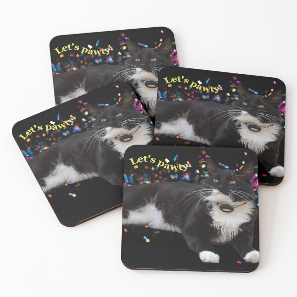Item preview, Let's pawty! Mr. Darcy in party mood designed and sold by Sandy Maya's Artwork.