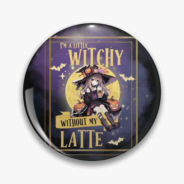 Item preview, Little Cute Witchy With Latte designed and sold by The Art of Kkatarynka.