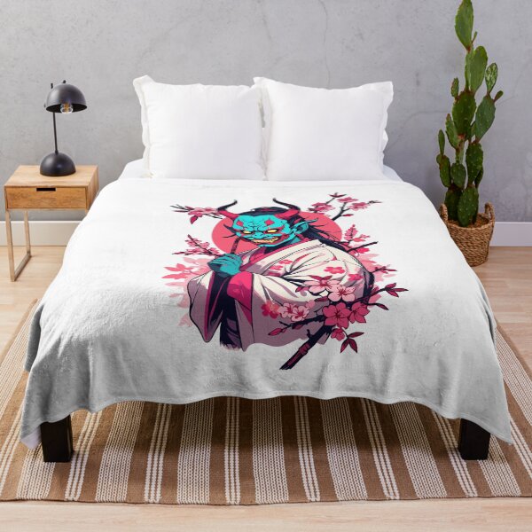 Item preview, Oni Samurai Vaporwave Aesthetic Japanese Demon designed and sold by LuminOrb.