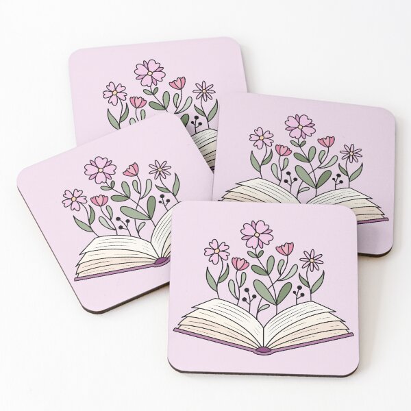 Item preview, Flowers growing from Book Pink designed and sold by HeySpiritAnimal.