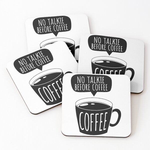 Item preview, No Talkie Before Coffee sticker, Funny Coffee Lover sticker, Funny Caffeine Lover designed and sold by SlocifieShop.