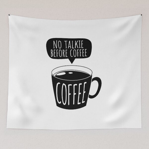 Item preview, No Talkie Before Coffee sticker, Funny Coffee Lover sticker, Funny Caffeine Lover designed and sold by SlocifieShop.