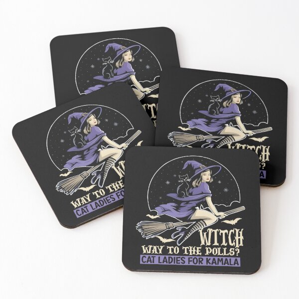 Item preview, Witch Way To The Polls Cat Ladies For Kamala Funny Halloween designed and sold by Colorfulman.