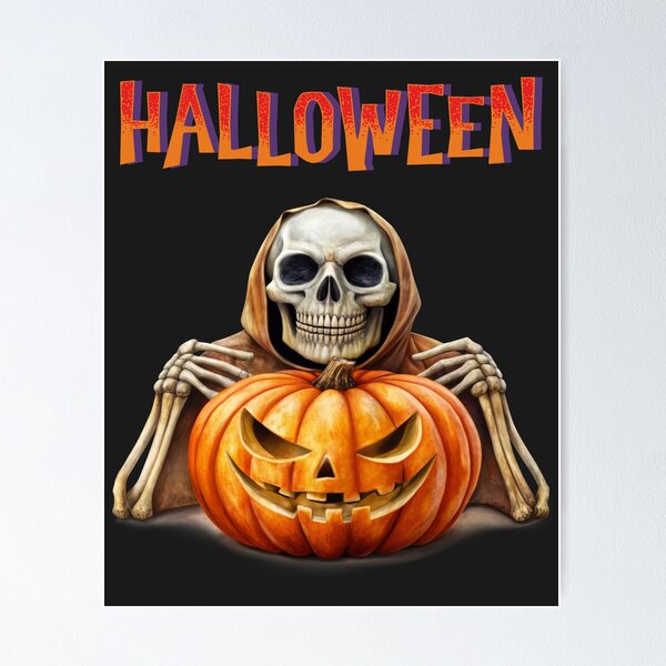 Item preview, MerchArts "Halloween. Grim Pumpkin" Collection designed and sold by DzidoStudio.
