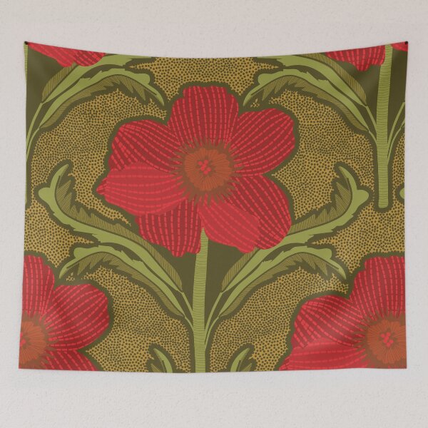Item preview, Poppy-Pesto Rosso Red- Woodland Palette designed and sold by Annette Chabidon Studio.