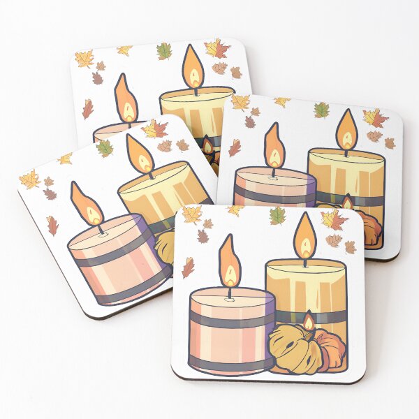 Item preview, fall candle stickers designed and sold by PixelMuse2024.