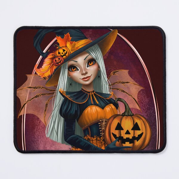 Item preview, The Orange Pumpkin Witch designed and sold by Carolina Seabra.