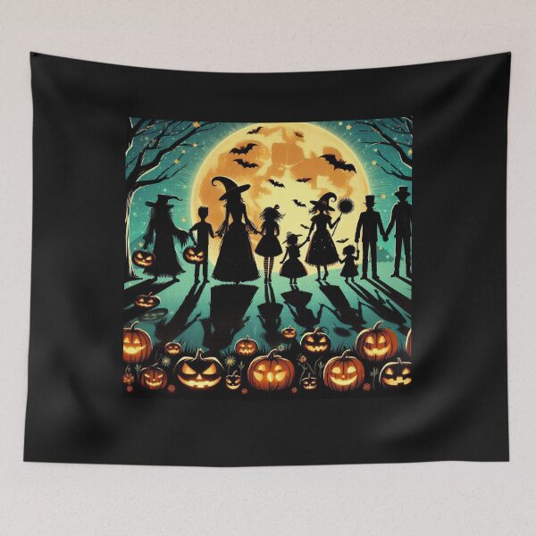 Item preview, Gathered Shadows Celebrate Halloween Beneath the Glowing Moon designed and sold by freackly.