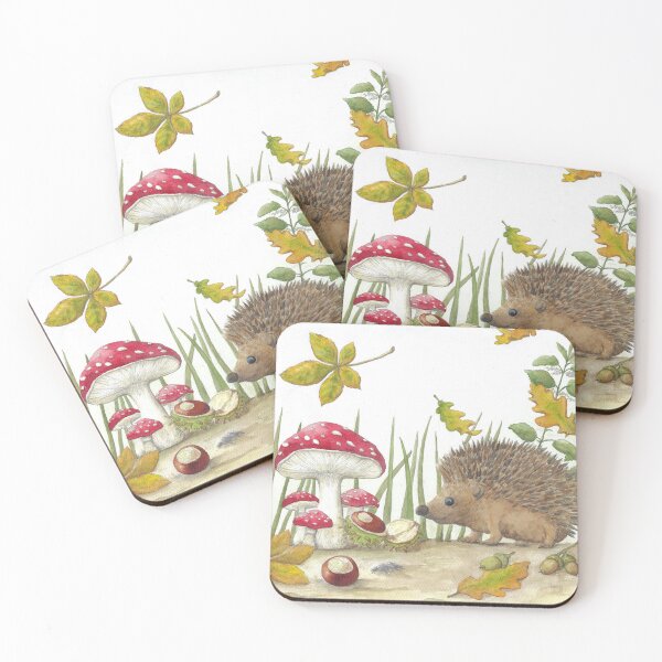Item preview, Hedgehog in the autumn forest designed and sold by Sandra  Steinke.
