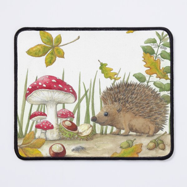 Item preview, Hedgehog in the autumn forest designed and sold by Sandra Steinke.