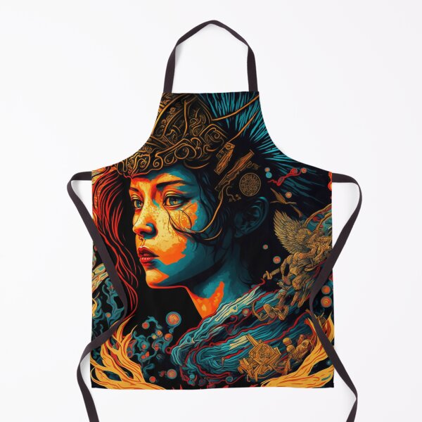 Item preview, Female Warrior on flames designed and sold by patternshoprad.