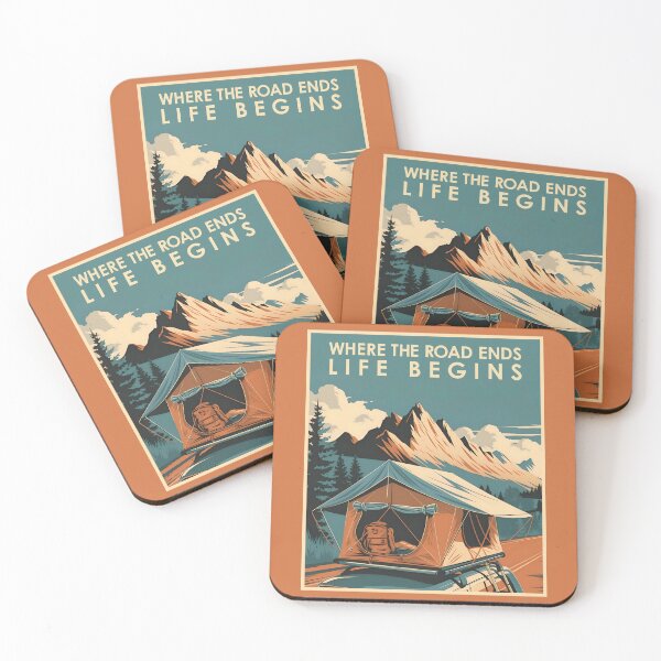 Item preview, Where the Road Ends Rooftop Tent Camping Design designed and sold by emmjott.