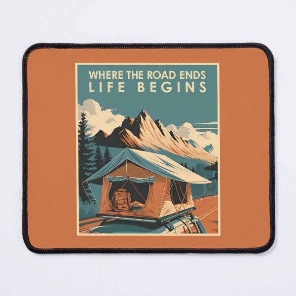 Item preview, Where the Road Ends Rooftop Tent Camping Design designed and sold by emmjott.