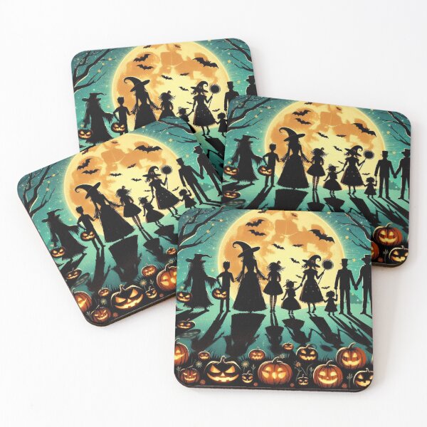 Item preview, Gathered Shadows Celebrate Halloween Beneath the Glowing Moon designed and sold by freackly.