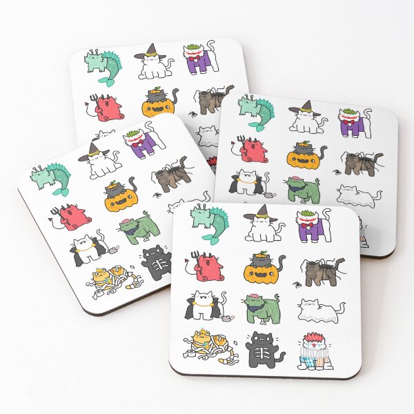 Item preview, spooky scary cats designed and sold by TeaBag114.