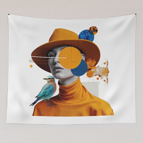 Item preview, Collage Wall Art T-shirt Design: Yellow Hat designed and sold by ForeverPrintsOK.