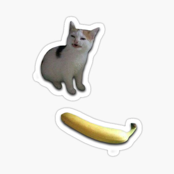 Cat No Banana  Sticker