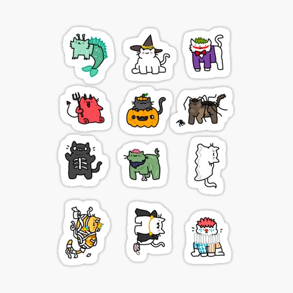 Item preview, spooky scary cats designed and sold by TeaBag114.