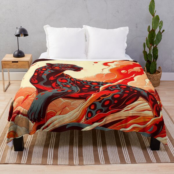 Item preview, Fire Lava Jaguar Against a Sun, Ai Generated Art designed and sold by ACC .