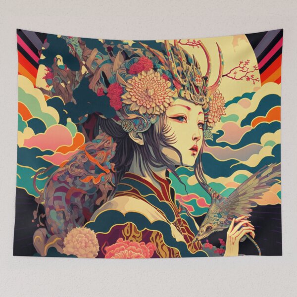 Item preview, Colourful Geisha  designed and sold by patternshoprad.
