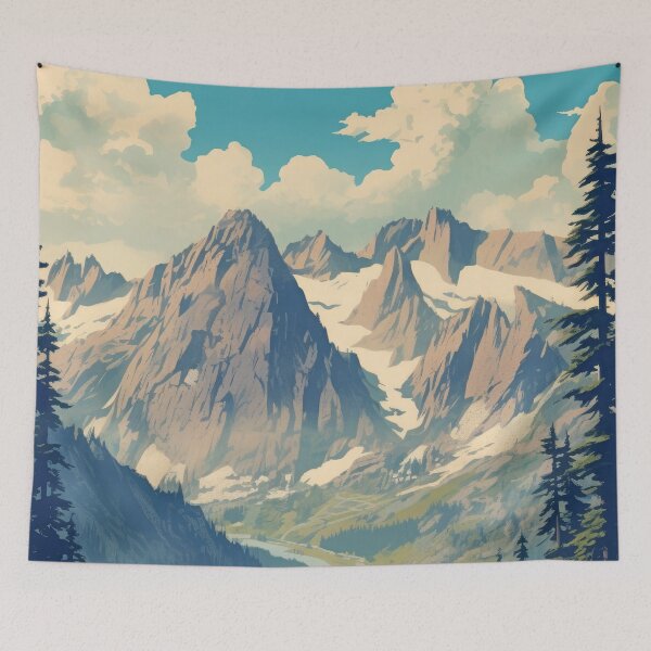Item preview, North Cascade National Park designed and sold by WanderlustArtsy.