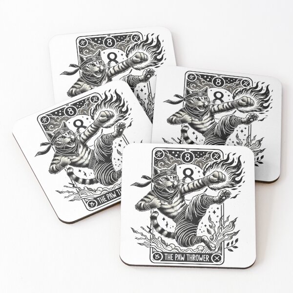 Item preview, Black Cat Tarot number 8 designed and sold by JediKittenWars.