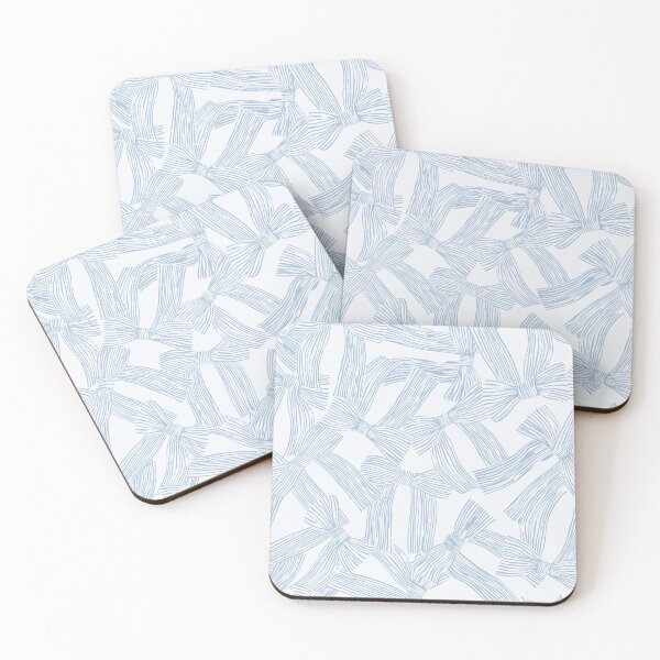 Item preview, Coquette striped bows - sky blue pattern designed and sold by marufemia.