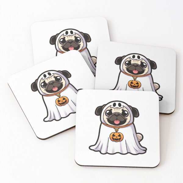 Item preview, Trick-or-Treat Ghost Pug designed and sold by EpicPaws.