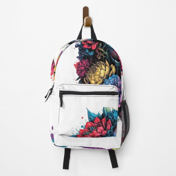 Artikelvorschau, Vibrant Watercolor Floral Skull Art: Day of the Dead Inspiration entworfen und verkauft von Dreamz-Shop.