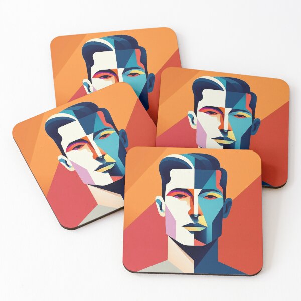 Item preview, Colorful geometric face designed and sold by BysonDesigns.