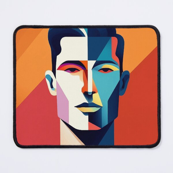Item preview, Colorful geometric face designed and sold by BysonDesigns.
