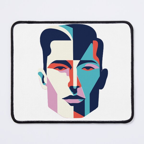 Item preview, Colorful geometric face designed and sold by BysonDesigns.