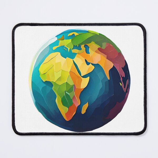 Item preview, Colorful geometric earth designed and sold by BysonDesigns.