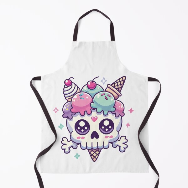 Item preview, Kawaii Skull Delight with Ice cream designed and sold by CrazySweets.